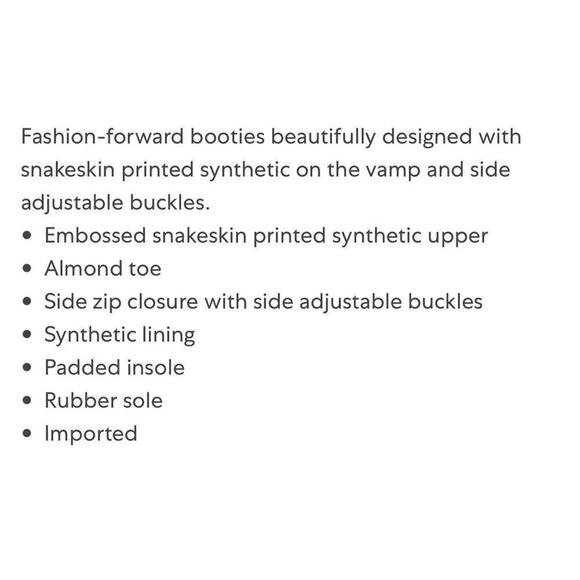 STEVEN NEW YORK Beige Snake Buckle Accent Studded Hazan Almond Toe Block Heel - Picture 11 of 11